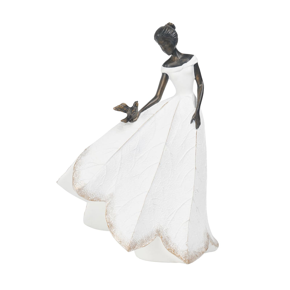 Front view of Guichifun Fairy Statue in white resin