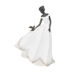 Front view of Guichifun Fairy Statue in white resin