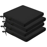 Front view of idee-home Outdoor Chair Cushions Set of 4 in black