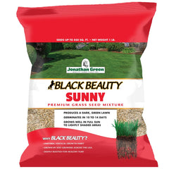 Front view of Jonathan Green Black Beauty Sunny Grass Seed 1 lb bag