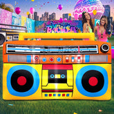 Front view of KOOY 5FT Inflatable Radio Boombox with LED lights