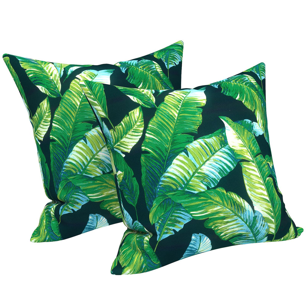 Front view of LVTXIII Outdoor Pillow Cover 18x18 inch in Hanalei Lagoon