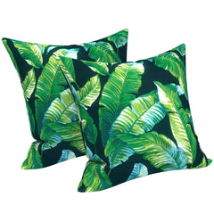 Front view of LVTXIII Outdoor Pillow Cover 18x18 inch in Hanalei Lagoon