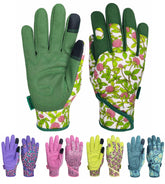 Front view of MSUPSAV Gardening Gloves in green