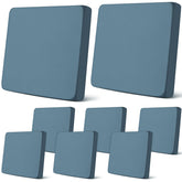 Front view of Newwiee 8 pcs patio cushion covers in gray blue