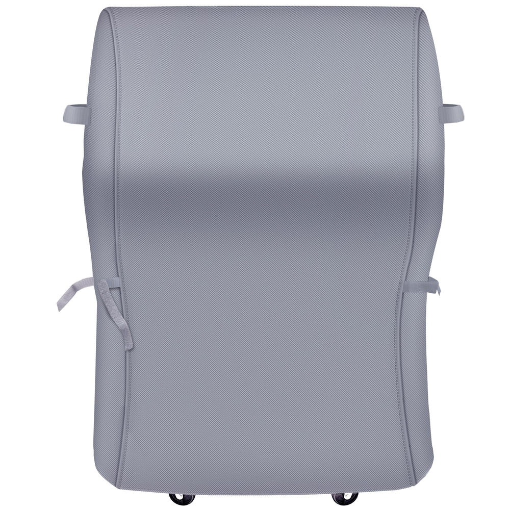 Front view of NEXCOVER 30 Inch Heavy Duty BBQ Grill Cover in gray