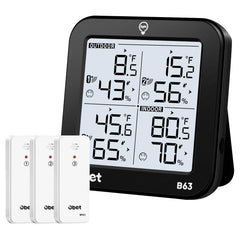 Front view of OBET Wireless Weather Station with digital display