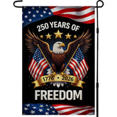 Front view of OHOME 250th Anniversary USA flag with eagle design