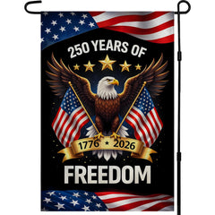 Front view of OHOME 250th Anniversary USA flag with eagle design