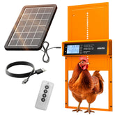 Front view of OKKÖBI Chicken Coop Door, Autumn Ember colour
