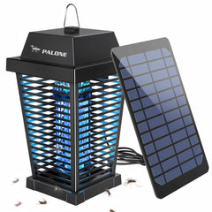 Front view of PALONE Solar Bug Zapper in blue