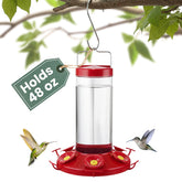 Front view of Perky-Pet Grand Master Hummingbird Feeder with nectar