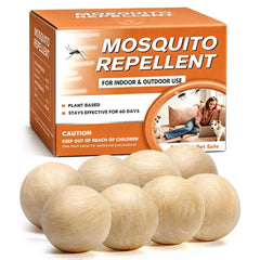 Front view of SCFKAOF Mosquito Repellent Balls package with 8 balls
