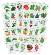 Front view of Sereniseed Organic Vegetable Seeds 40-Pack