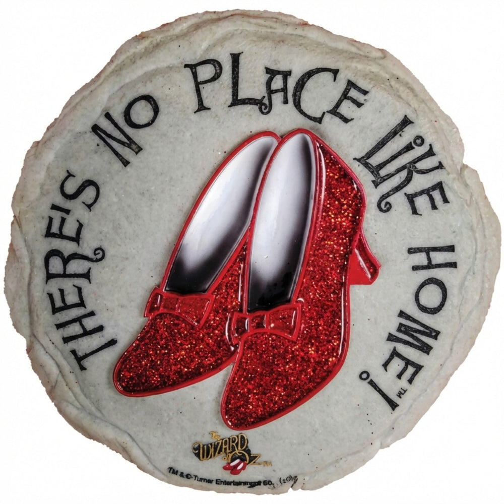 Front view of Spoontiques Ruby Slippers Stepping Stone, 9.63 inches