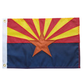 Front view of SYII Arizona Boat Flag 12x18 inch with embroidery