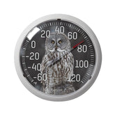 Front view of Taylor 13.25 Inch Gray Owl Dial Thermometer