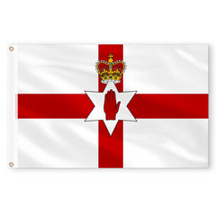 Front view of the AhfuLife Northern Ireland flag 3x5 ft