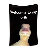 Front view of the funny 2x3 feet flag with vibrant colours