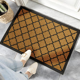 Front view of the Generic Front Door Mat 30 x 17 in brown