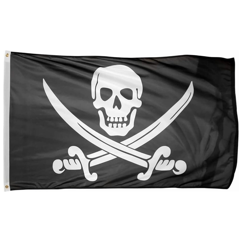 Front view of Time Roaming Pirate Jack Rackham Flag 3x5 Ft