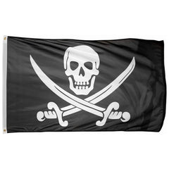 Front view of Time Roaming Pirate Jack Rackham Flag 3x5 Ft