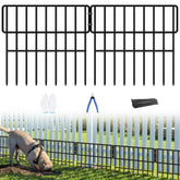 Front view of ULIOK Animal Barrier Fence panels in black