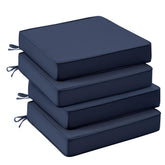 Front view of UNIKOME Outdoor Chair Cushions Set of 4 in navy