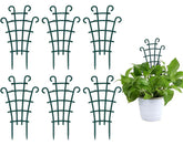Front view of UWIOFF plant trellis, dark green, 10.2"