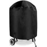 Front view of VIBOOS 22 inch black BBQ grill cover