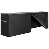 Front view of VIVOHOME 8ft waterproof firewood log rack cover in black