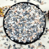 Front view of YISZM 5LB mixed colour gravel pebbles