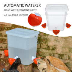 Frosted water barrel and feeder bucket from Suplklz set