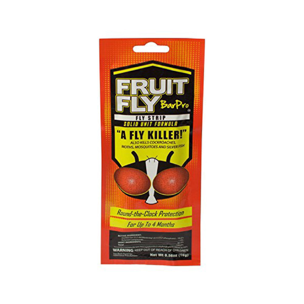 Fruit Fly BarPro pest control strip, white front view