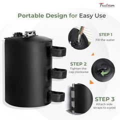 FRUITEAM Canopy Weights set in compact storage position