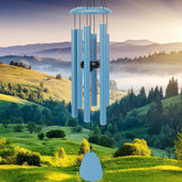 FSVGYY 32-inch blue aluminum wind chime front view