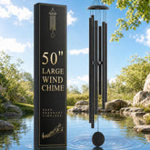 FSVGYY 50" Extra Large Wind Chime front view with aluminum tubes