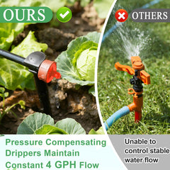 FULAIERGD drippers installed in a garden bed