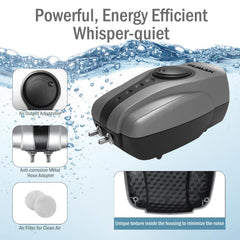 FUMAK Pond Aerator side view showcasing air outlet