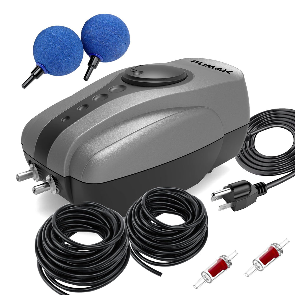 FUMAK Pond Aerator with air tubing and air stones included