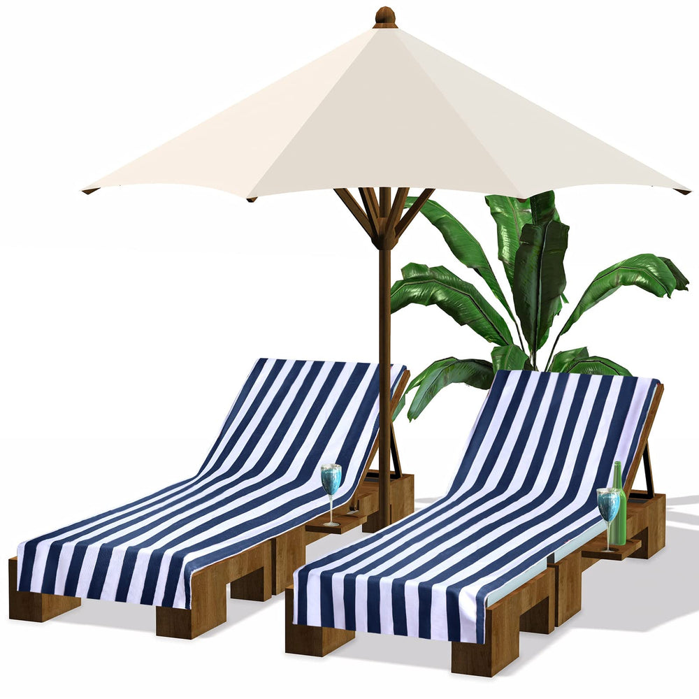 Fumete Lounge Chair Cover 30x85 inch navy blue front view