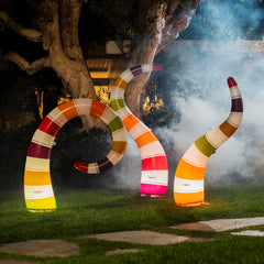 FUNBOY Giant Light-Up Inflatable Halloween Snake 57 inch