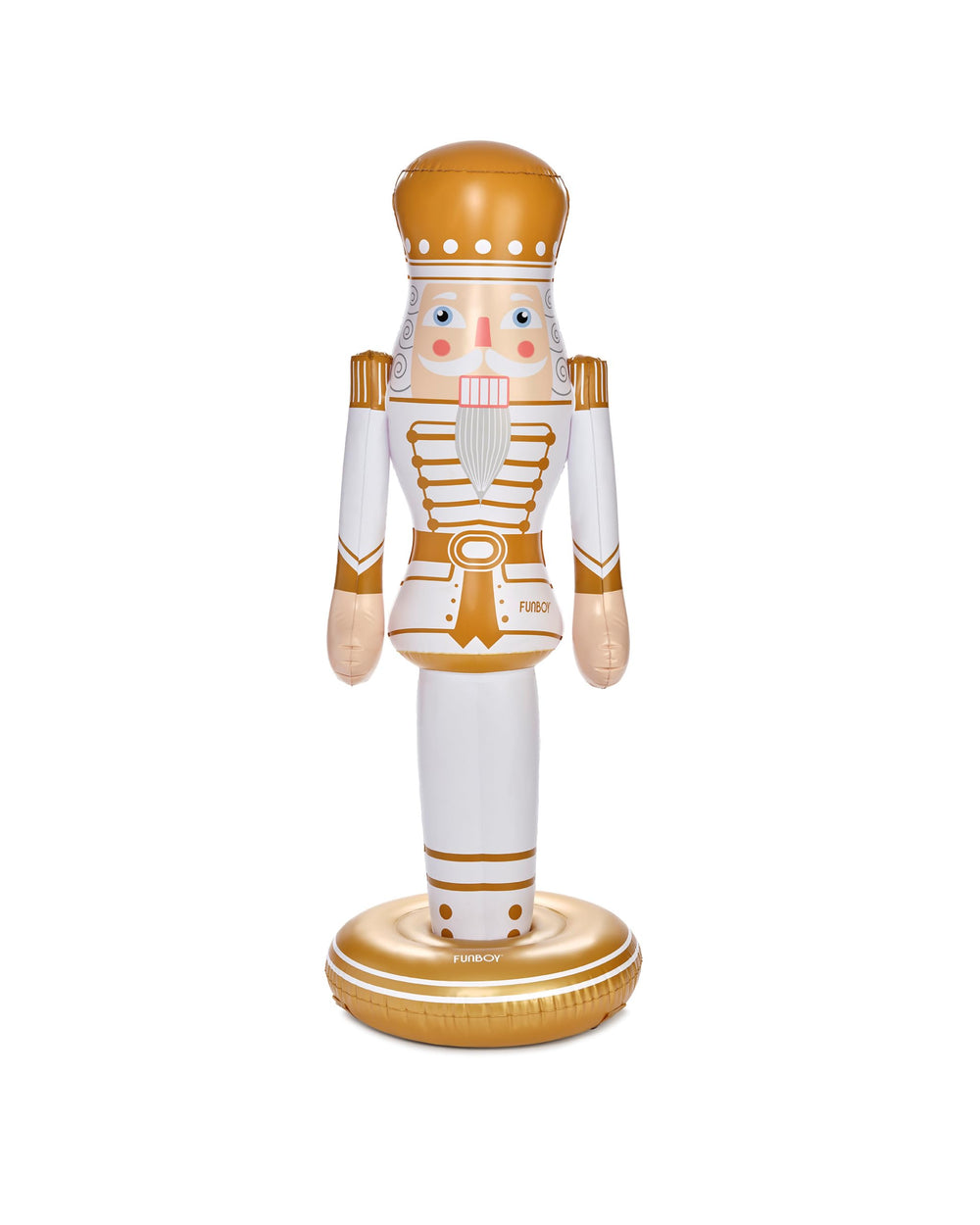 FUNBOY Gold Inflatable Nutcracker 5 ft front view