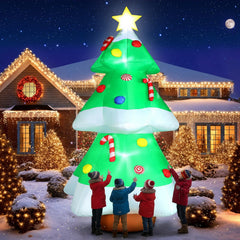FunFanso 10FT Christmas tree inflatable yard decoration with LED lights
