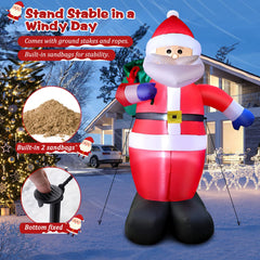 FunFanso inflatable Santa decorated in a garden
