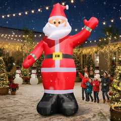 FunFanso inflatable Santa displayed in a yard during Christmas
