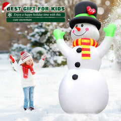 FunFanso inflatable snowman illuminated at night