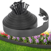 FunFanso Landscape Edging Border Kit 3 In x 50 FT black model front view