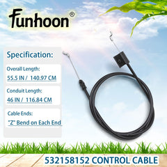Funhoon 158152 Engine Zone Control Cable packaging