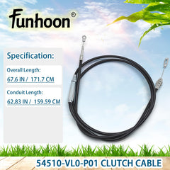 Funhoon Clutch Cable 54510-VL0-P01 side view